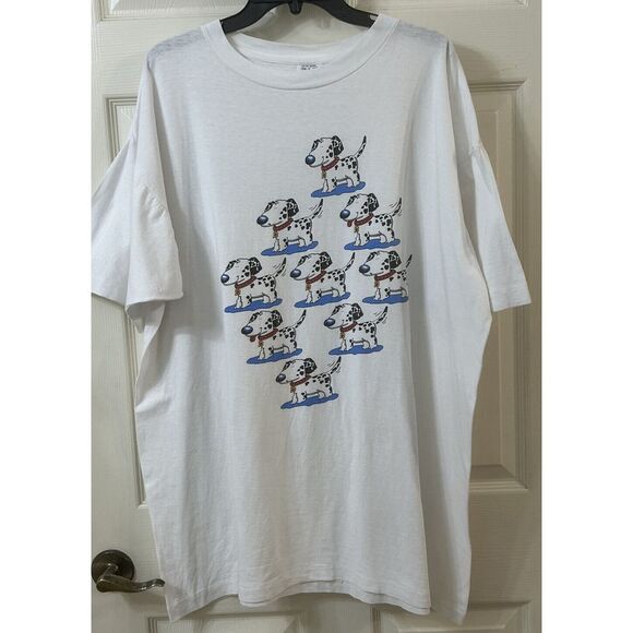 Other - Vintage Dalmation Dogs Men's T-Shirt Tee Size XXXL Single Stitch RARE Large Size